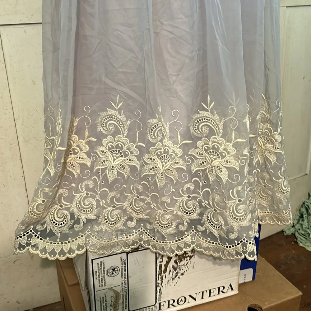 🔥RARE!🔥NOSWT Aventura Carrie Couture Lace & Chiffon Party Wedding Dress 60-70s - Picture 4 of 8
